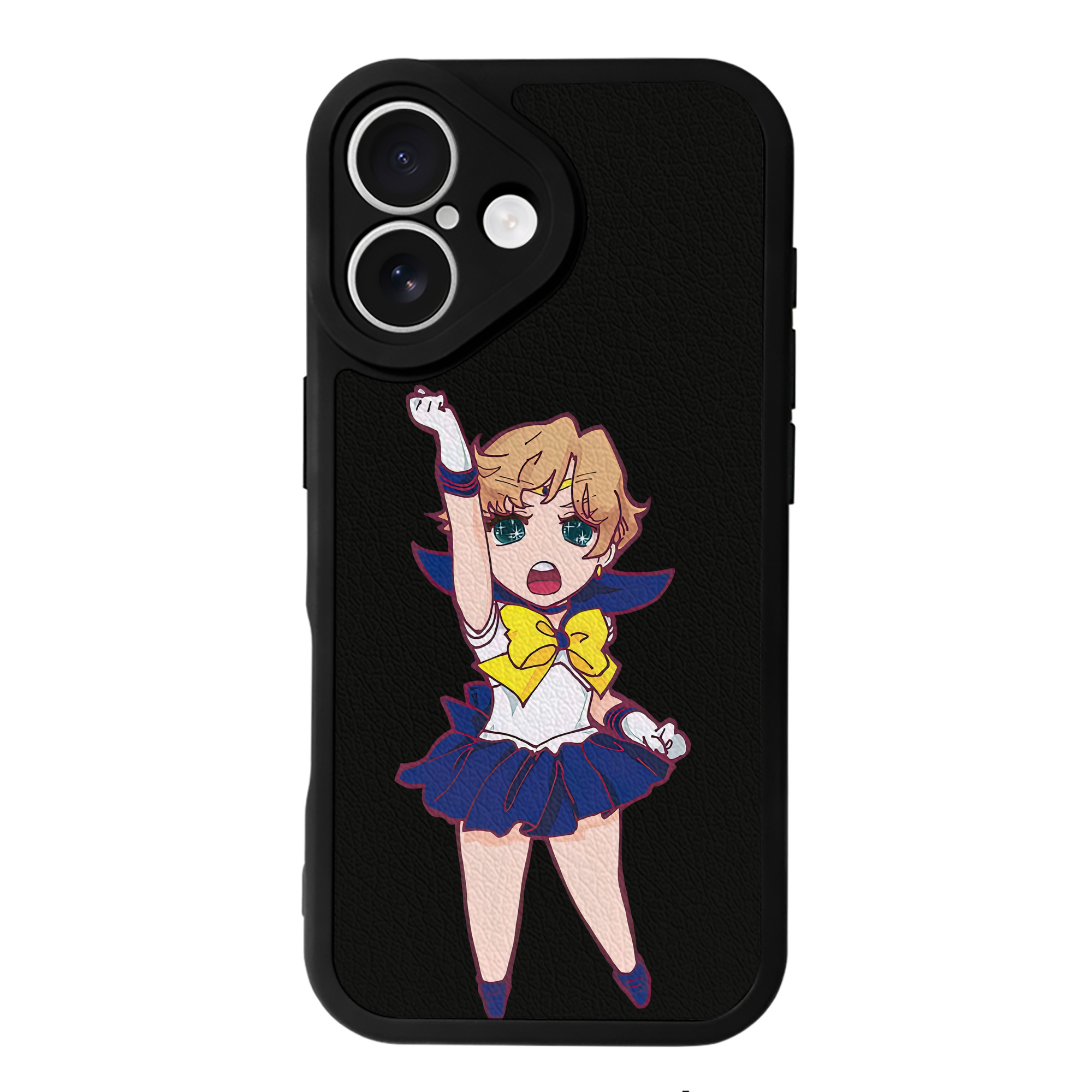 （画像用） 美少女戦士セーラームーン 天王はるか Sailor Moon Tenoh Haruka 【iPhone 16シリーズ対応】シリコンスマホケース（レザー調） 材質：シリコン